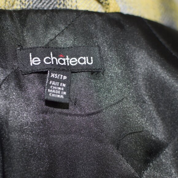 90’s Le Chateau Yellow Plaid Bomber Jacket - Picture 13 of 16